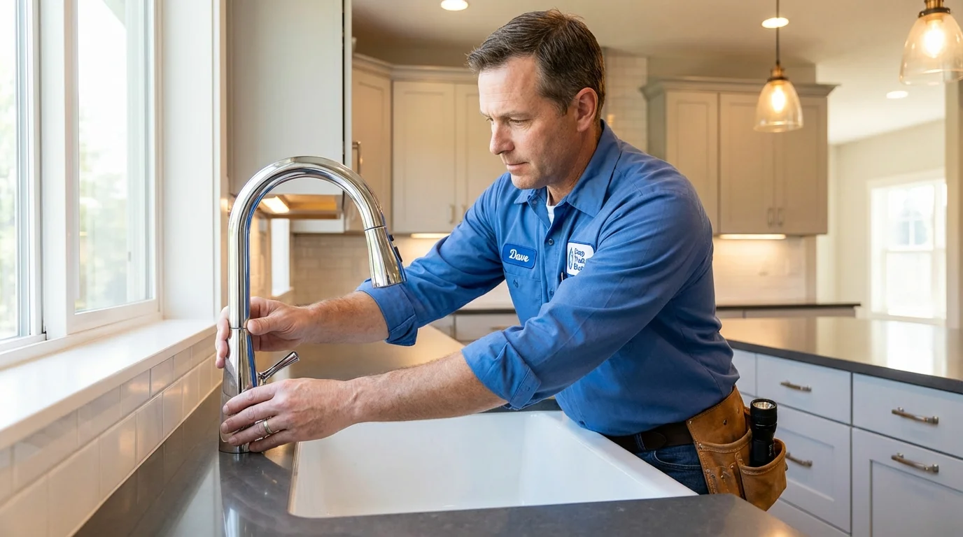 Kitchen faucet installation by Johns Plumbing LLC in Kingsport