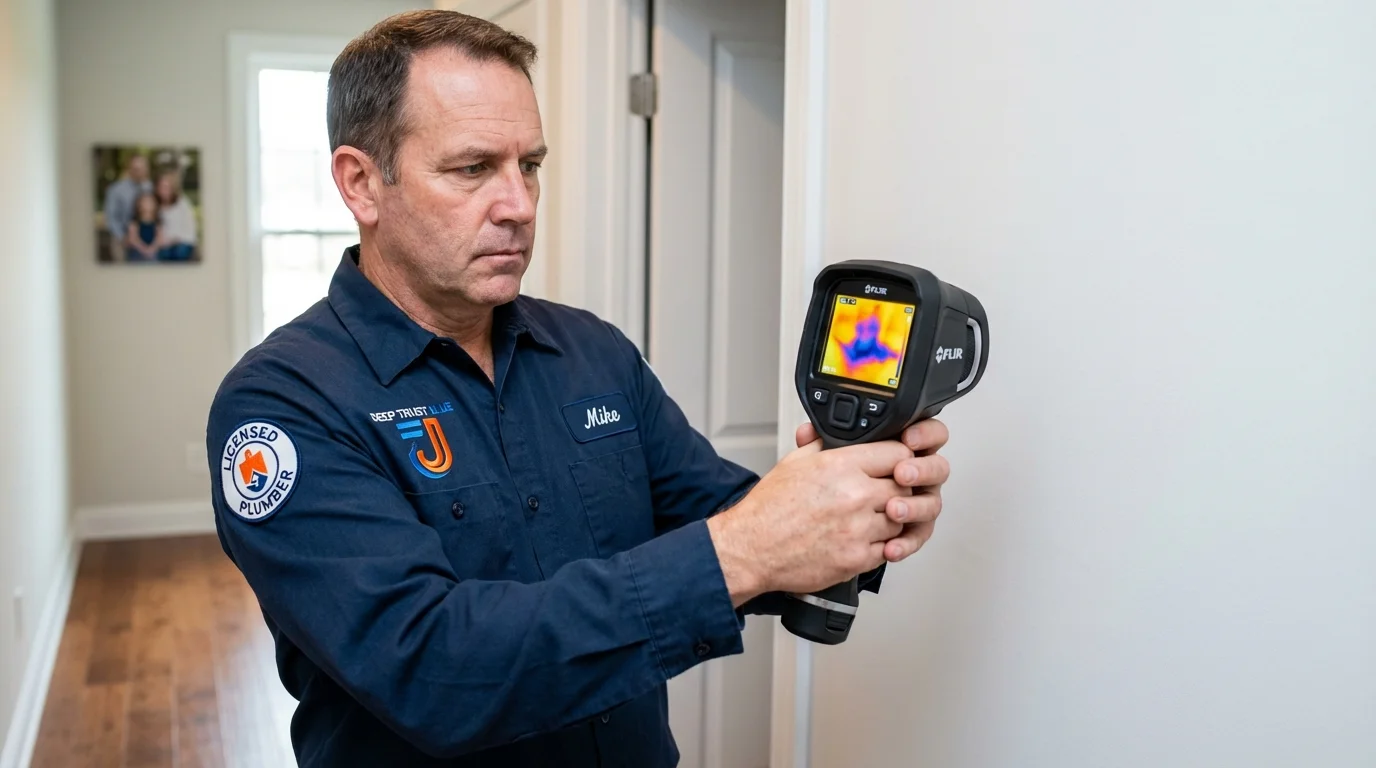 Thermal imaging leak detection by Johns Plumbing LLC in Kingsport